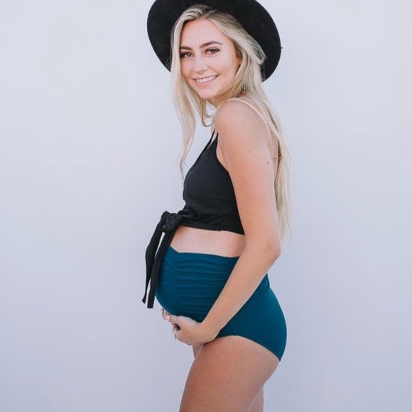 high waisted maternity bikini